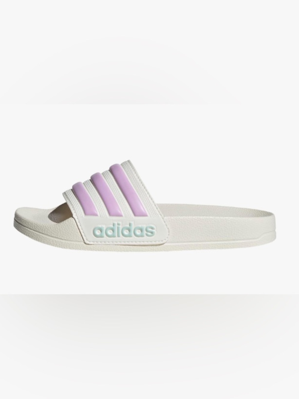 adidas Adilette Slides Casual Sandals Casual - Off White/Bliss Lilac-Size 4